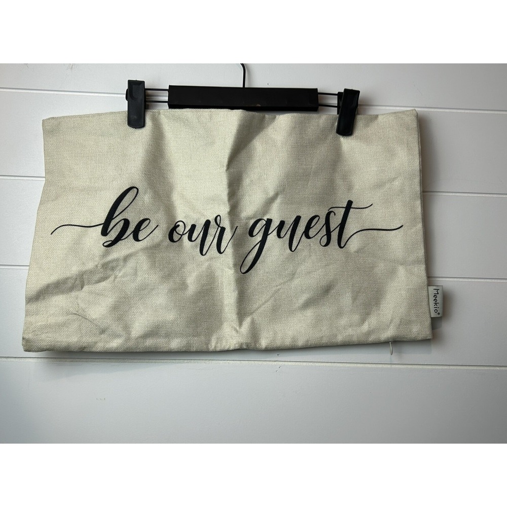 Meekio Farmhouse Pillow Cover 19x11.5 Be Our Guest‎ Pillow Cover (cover Only)